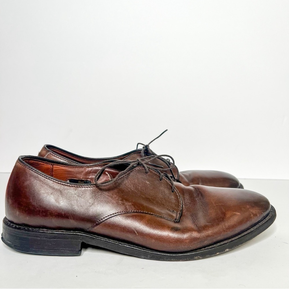 Allen Edmond Brown Leather Oxfords Dress Shoes Size 9.5 - Picture 2 of 7